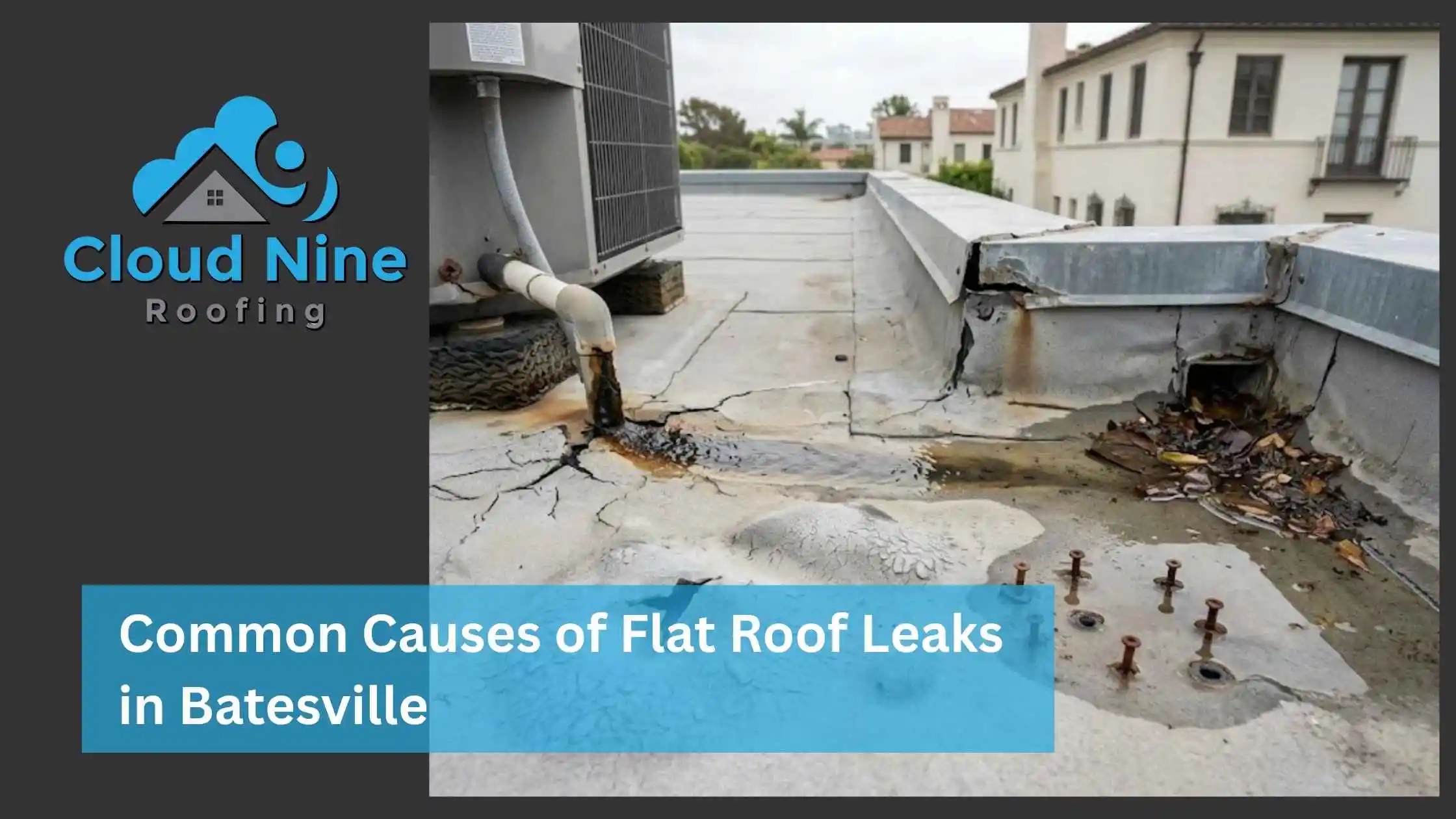 Common Causes of Flat Roof Leaks in Batesville